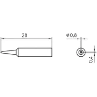 Weller XNT H Lötspitze Meißelform Spitzen-Größe 0.8mm Inhalt 1St.