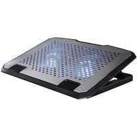 Hama Alu USB, Notebook-Stand/Notebook-Kühler 13.3-15.6", blau beleuchtet (53064)