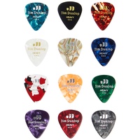 Dunlop Plektrum Variety Pack Genuine Celluloid Stark, 12 Stück,