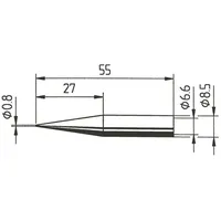 Ersa 842 SD Lötspitze Bleistiftform, verlängert Spitzen-Größe 0.8mm Inhalt