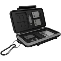 Icy Box 60751 Speicherkarten-Tasche SD-Karte, microSD-Karte, CFast-Karte Schwarz/Grau