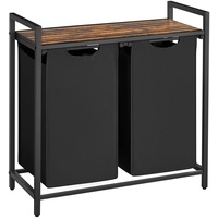 VASAGLE Wäschekorb schwarz, BLH201B01