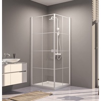 Aurlane Glasdusche Clean Line Weiß 90 cm x 90