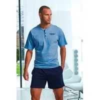 AUTHENTIC LE JOGGER Pyjama in blau-meliert-marine, | Gr. 60/62,