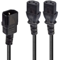 Lindy Strom Y-Kabel [1x Kaltgeräte-Stecker C14 - 2x Kaltgeräte-Buchse