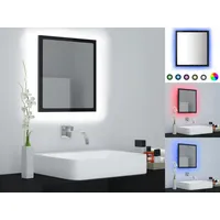 VidaXL LED-Badspiegel Hochglanz-Schwarz 40x8,5x37 cm Acryl