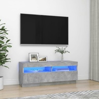 VidaXL TV-Schrank mit LED-Beleuchtung Betongrau 100x35x40 cm