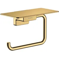 Hansgrohe AddStoris Papierrollenhalter, mit Ablage, polished gold optic