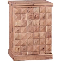 FineBuy Hausbar Massivholz Vitrine ausklappbar Landhausstil Barschrank