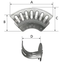 Riegler Schlauchhalter, Aluminium unlackiert, klein