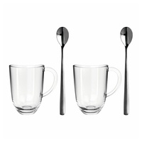 LEONARDO Latte-Macchiato-Set Napoli 4tlg. Glas Transparent Klar