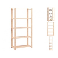 VidaXL Lagerregal mit 5 Böden 80×38×170 cm Kiefer Massivholz