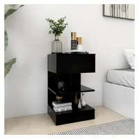 VidaXL Nachttische 2 Stk. Schwarz 40x35x65 cm