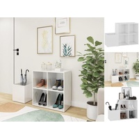 VidaXL Flur-Schuhschrank Hochglanz-Weiß 105x35,5x70 cm Holzwerkstoff
