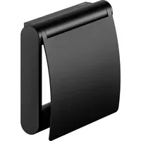 Keuco Plan Black Selection Toilettenpapierhalter mit Deckel, schwenkbar, 14960370000