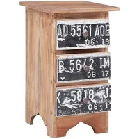 VidaXL Nachttisch 30x30x51 cm Altholz Massiv