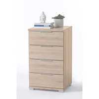 SchlafKONTOR Nachtkommode, mit 4 Schubkästen braun