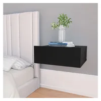 VidaXL Hängender Nachttisch Schwarz 40x30x15 cm Holzwerkstoff