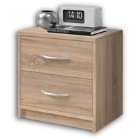 Stella Trading P & B Nachtschrank Sonoma Eiche Kunststoff,