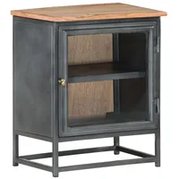 VidaXL Nachttisch Grau 40x30x50 cm Massivholz Akazie