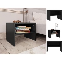 VidaXL Nachttisch Schwarz 40x30x30 cm Holzwerkstoff