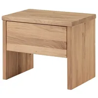 Massivmoebel24 Nachttisch Wildeiche 50x35x40 bianco geölt JANGALI #119