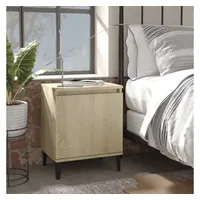 VidaXL Nachttische mit Metallbeinen Sonoma-Eiche 40x30x50 cm