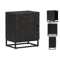 VidaXL Nachttisch Schwarz 40x30x50 cm Massivholz Mango
