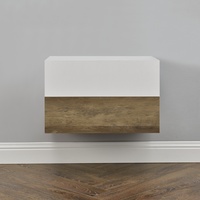 [en.casa] Oslo 2er Set 46x30x15cm Holzfarben/Weiß matt