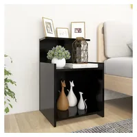 VidaXL Nachttisch Schwarz 40x35x60 cm Holzwerkstoff