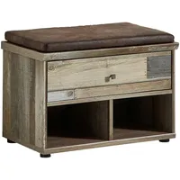 Innostyle Garderobenbank Braun, Metall, 1 Schubladen, 67x47x40 cm, Garderobe,