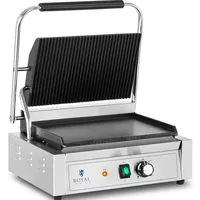Royal Catering Kontaktgrill geriffelt glatt 2.200 W