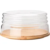Continenta Käseglocke 2-tlg. Ø 26,5 cm Holz und Glas