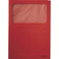 Leitz Sichtmappen 3950-00-25, A4, 160g/qm RC-Karton, rot, 100 Stück