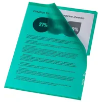 Leitz Sichthüllen DIN A4 grün genarbt 0,13 mm, 100