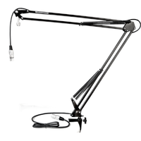 Tie Studio Flexible Mic Stand Pro Mikrofon-Tischstativ Außengewinde: 5/8′′