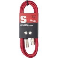 Stagg 3 m hochwertigen XLR-auf XLR-Stecker Mikrofon Kabel rot