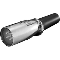 Goobay Mikrofonstecker, XLR-Stecker (4-Pin) - mit geschraubter Zugentlastung