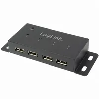 Logilink USB 2.0 Hub mit Stromversorgung Zentrum 4 Ports