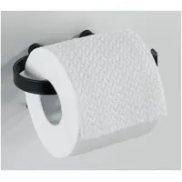 Wenko Toilettenpapierhalter Classic Plus Black mit hochwertigem Rostschutz, Stahl,