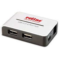 Roline USB 2.0 Hub "Black and White, 4 Ports,