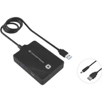 Conceptronic HUBBIES10B USB-Hub 4-Port 3.0 1x3.0 3x2.0 o.Netzteil sw