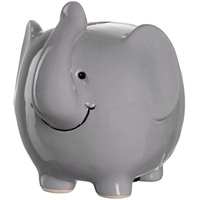 LEONARDO Spardose, Bambini Elefant Keramik Sparschwein mit Schlüssel, Geschenk