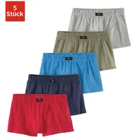 H.I.S. H.I.S Boxer in rot, blau, khaki, marine, grau-meliert