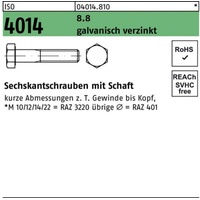 Industrial Quality Supplies ISO 4014 Sechskant-Schaftschraube M14x60 Stahl 8.8