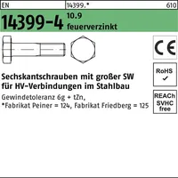Peiner Sechskantschraube EN 14399-4 M30x 175 10.9 feuerverz. 1