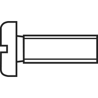 TOOLCRAFT 815934 Zylinderschrauben M6 40 mm Schlitz DIN 84