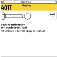 Industrial Quality Supplies ISO 4017 Sechskantschraube VG M8x65 Messing