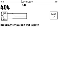 Industrial Quality Supplies DIN 404 Zylinderkopf-Kreuzlochschraube M5x18 Stahl 5.8