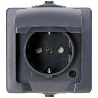 Kopp Klappdeckelsteckdose grau 1 St.